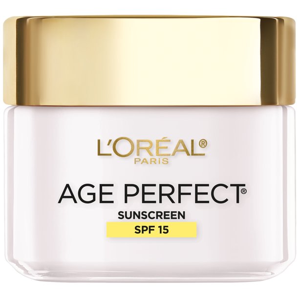 L'Oreal Paris Skincare Age Perfect Anti-Aging Day Cream Face Moisturizer With Soy Seed Proteins and SPF 15 Sunscreen for Sagging Skin and Age Spots, Evens Tone and Hydrates Deeply, 2.5 Oz